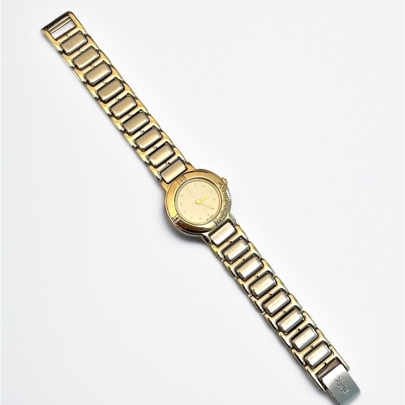 Yves Saint Laurent Two-Tone Gold and Silver Bracelet Watch - Picture 17 of 17